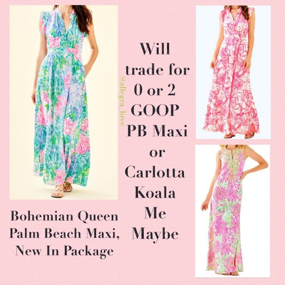 Lilly Pulitzer Bohemian Queen Palm Beach Maxi Dres - Picture 1 of 3